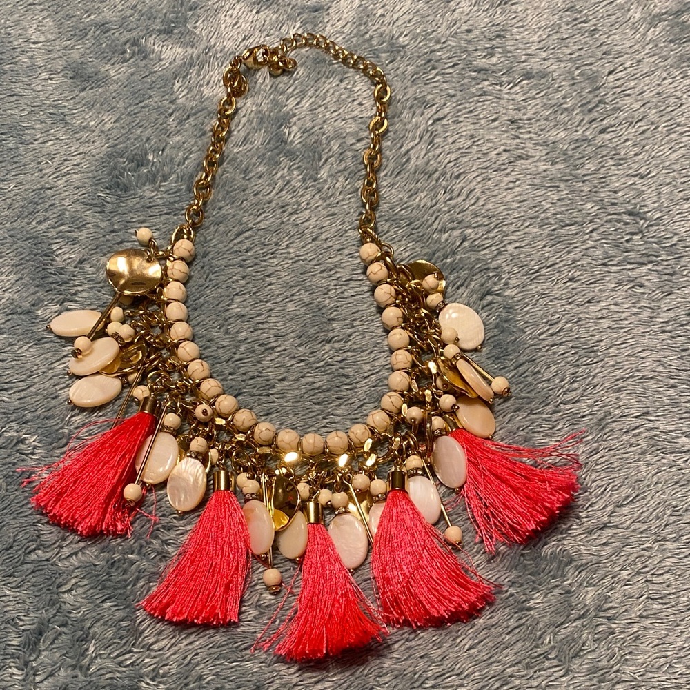 Lilly Pulitzer Tasseled Statement Necklace